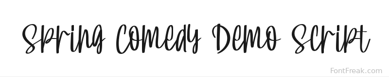 Spring Comedy Demo Script font preview