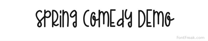 Spring Comedy Demo font preview