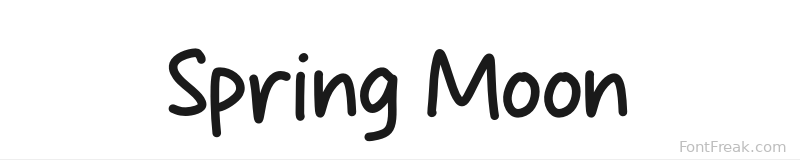Spring Moon font preview