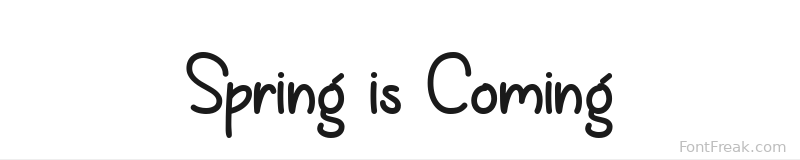 Spring is Coming font preview