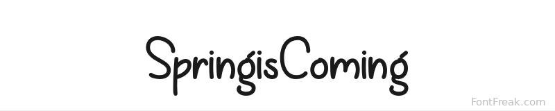 SpringisComing font preview