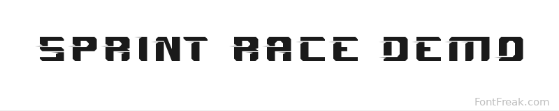 Sprint Race Demo font preview