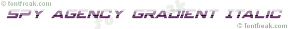 Spy Agency Gradient Italic