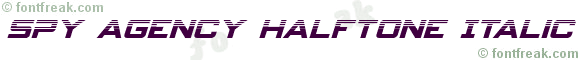 Spy Agency Halftone Italic