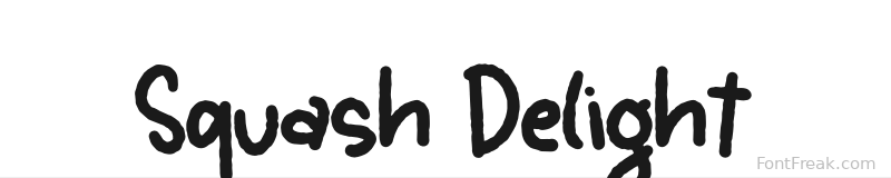 Squash Delight font preview