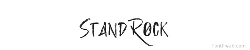 StandRock font preview