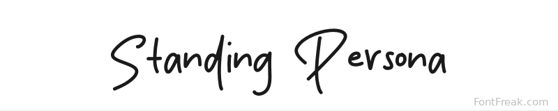 Standing Persona font preview