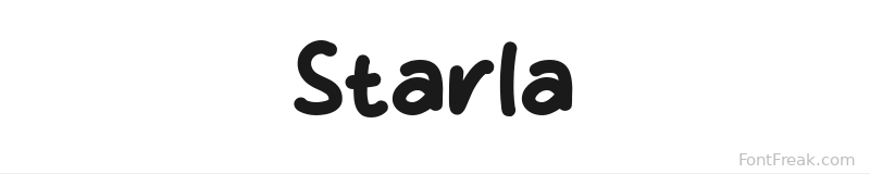 Starla font preview