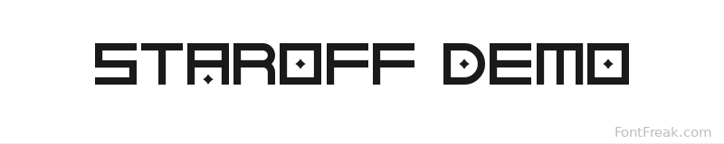 Staroff Demo font preview