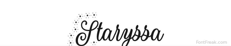 Staryssa font preview