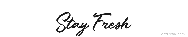 Stay Fresh font preview