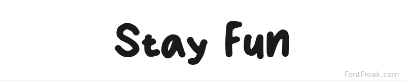 Stay Fun font preview