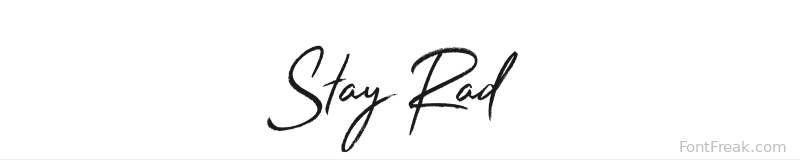 Stay Rad font preview