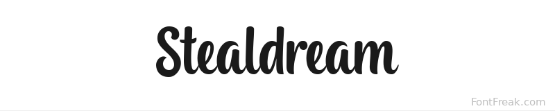 Stealdream font preview