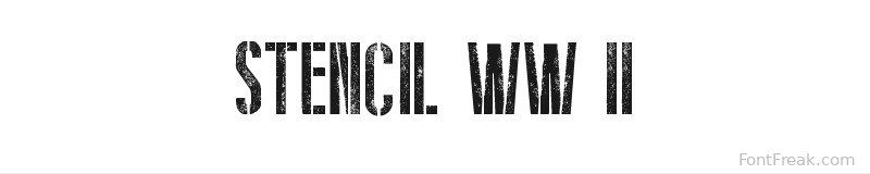 Stencil WW II font preview