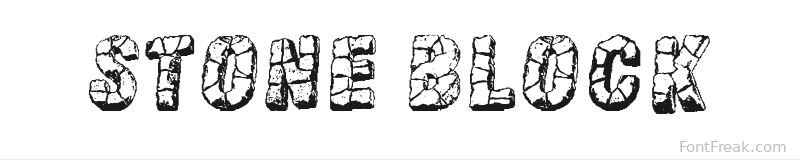 Stone block font preview