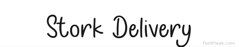 Stork Delivery font preview