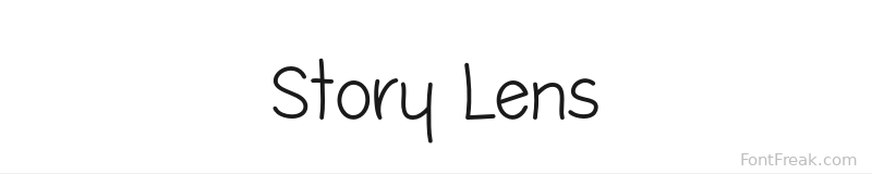 Story Lens font preview