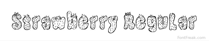 Strawberry Regular font preview