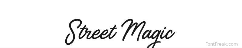 Street Magic font preview