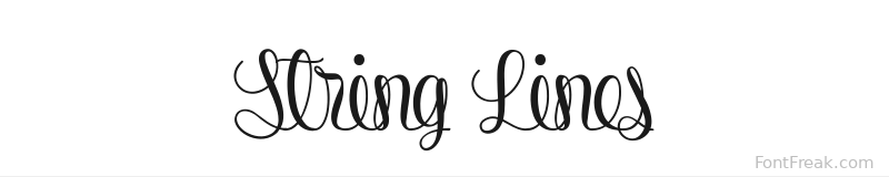 String Lines font preview