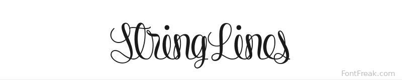 StringLines font preview