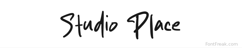 Studio Place font preview