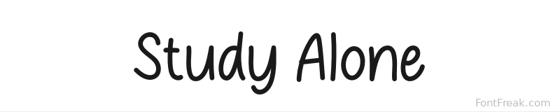 Study Alone font preview