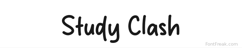Study Clash font preview