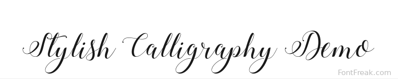 Stylish Calligraphy Demo font preview
