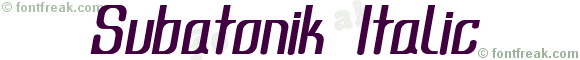 Subatonik Italic