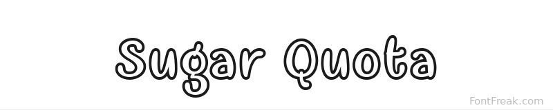 Sugar Quota font preview