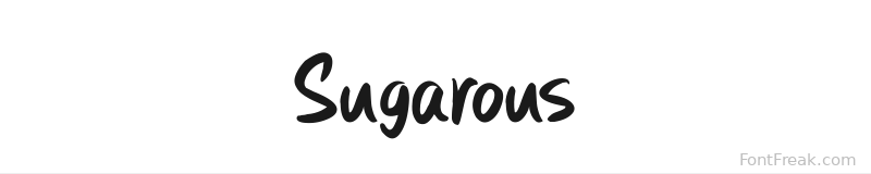 Sugarous font preview