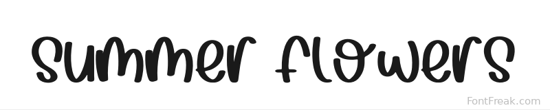 Summer Flowers font preview