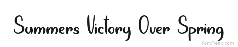 Summers Victory Over Spring font preview
