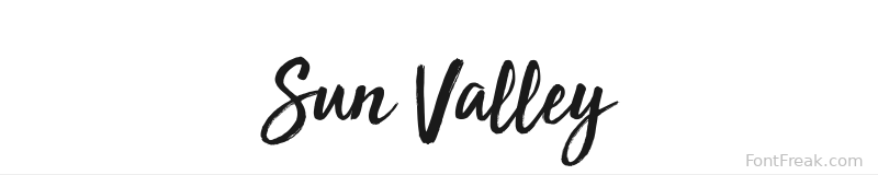 Sun Valley font preview