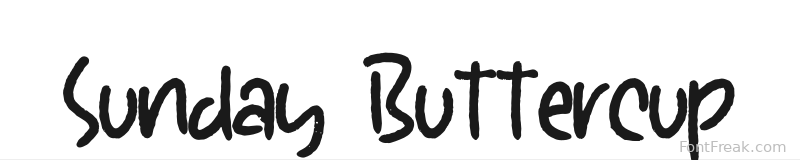 Sunday Buttercup font preview