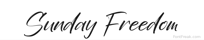 Sunday Freedom font preview