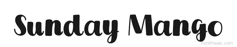 Sunday Mango font preview