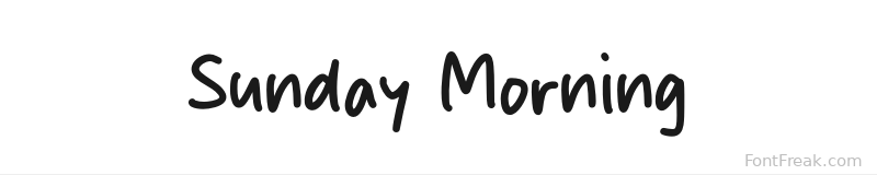 Sunday Morning font preview