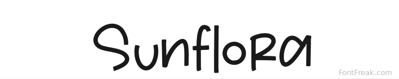 Sunflora font preview