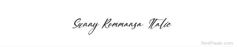 Sunny Rommansa Italic font preview