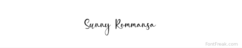 Sunny Rommansa font preview