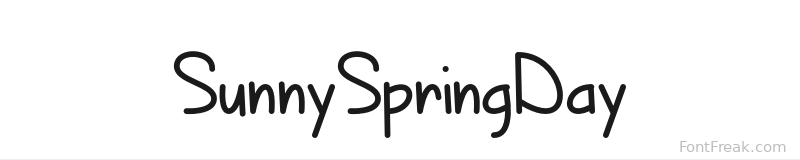 SunnySpringDay font preview