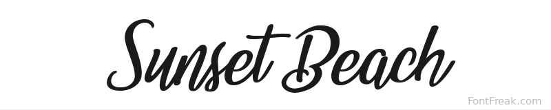 Sunset Beach font preview