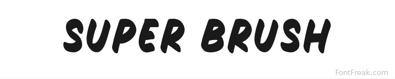Super Brush font preview