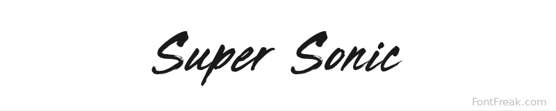 Super Sonic font preview