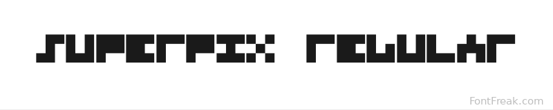 Superpix Regular font preview