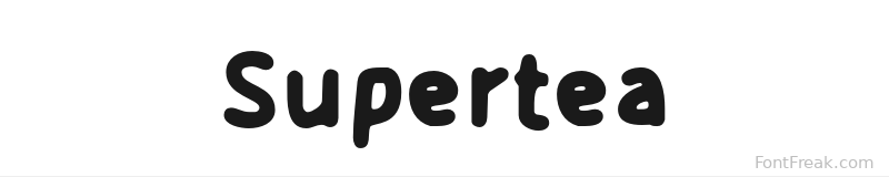 Supertea font preview
