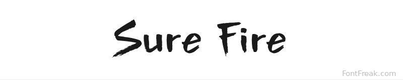Sure Fire font preview